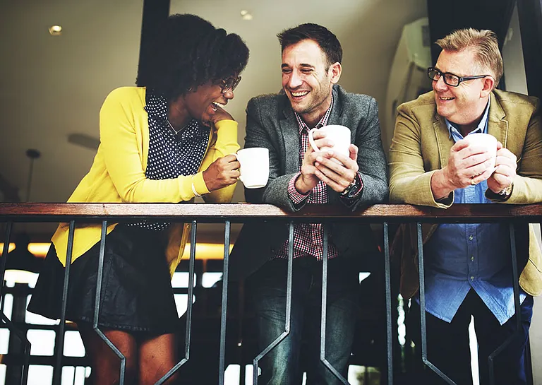 a group of friends meeting for a coffee
